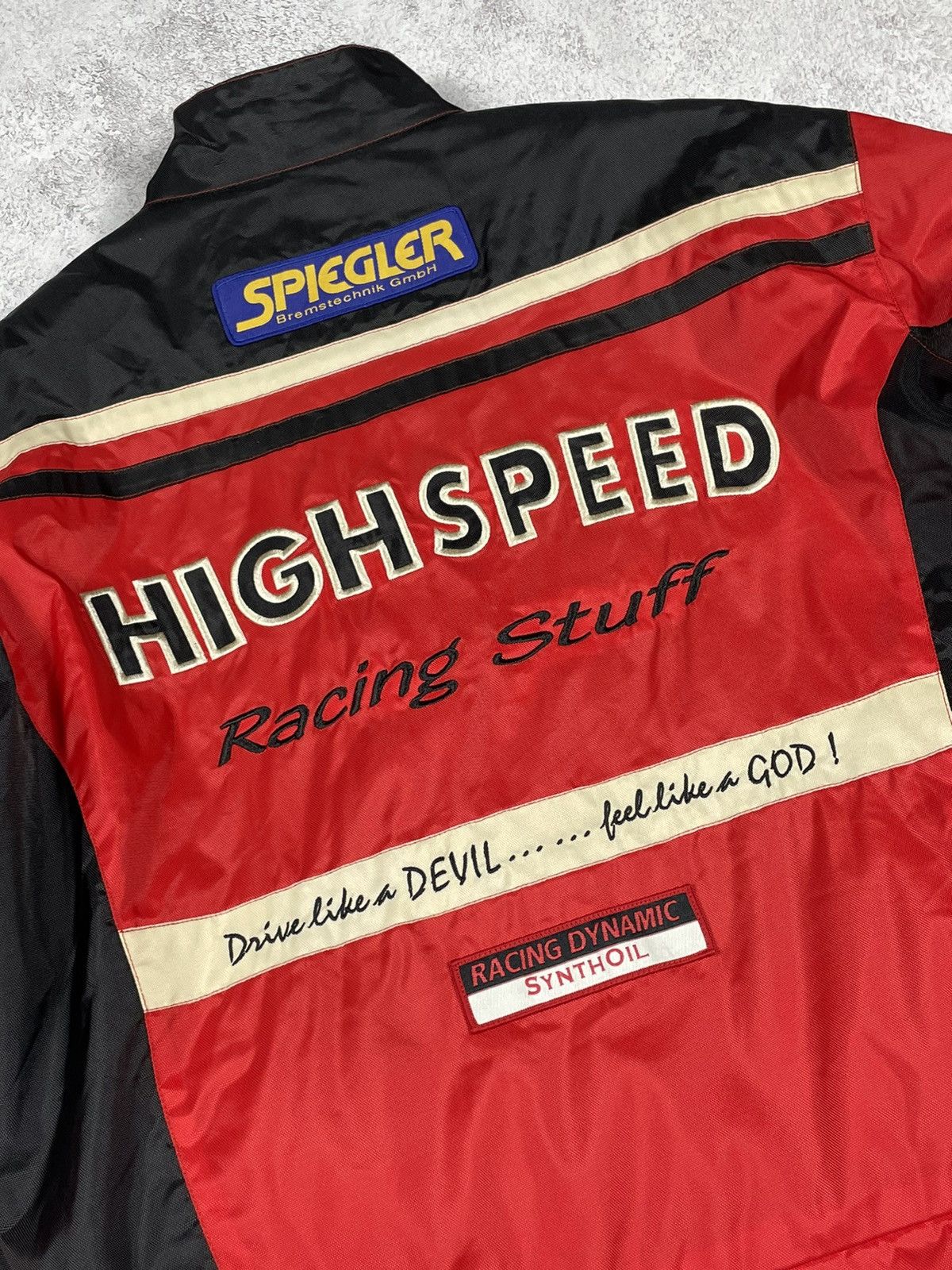 Vintage High Speed Vintage Racing Moto Jacket Big Logo M Size US M / EU 48-50 / 2 - 7 Thumbnail