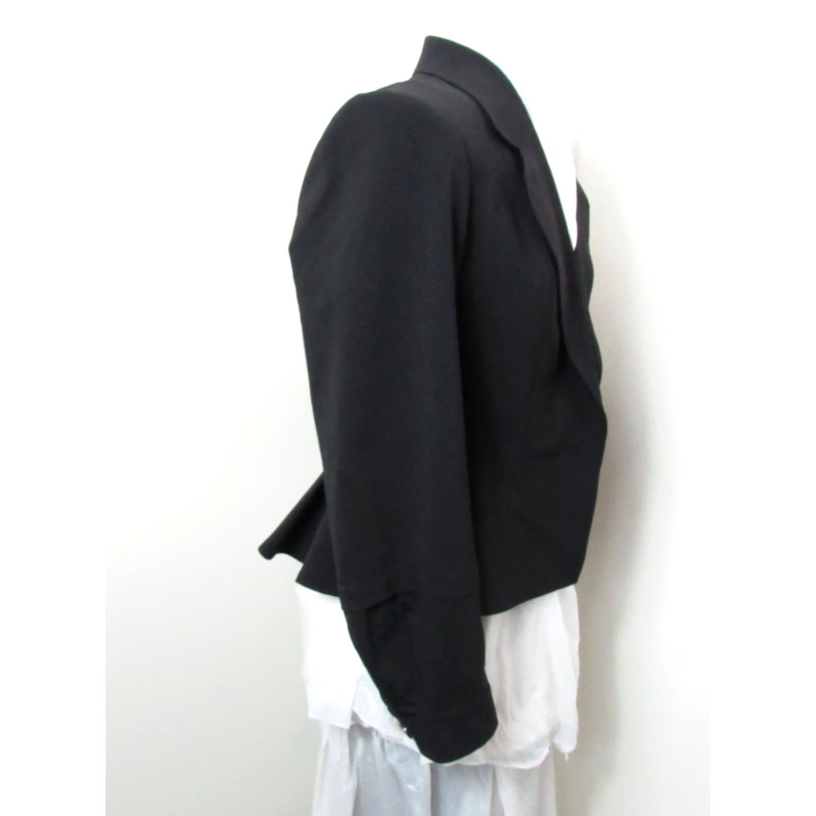 Yves Saint Laurent VINTAGE Saint Laurent Blazer Women Wool Double Breasted Black 42 Collared Padded Fully Lined Vintage YSL Rive Gauche by Tom Ford Size M / US 6-8 / IT 42-44 - 6 Thumbnail