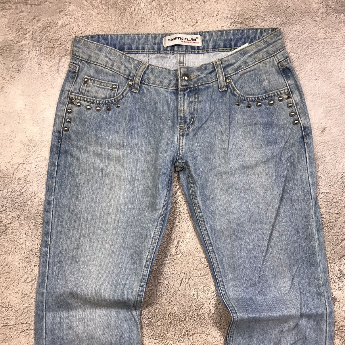 Vintage Vintage Y2K Distressed Baggy Flared Jeans Grunge Skate 30 Size 30" / US 8 / IT 44 - 2 Thumbnail