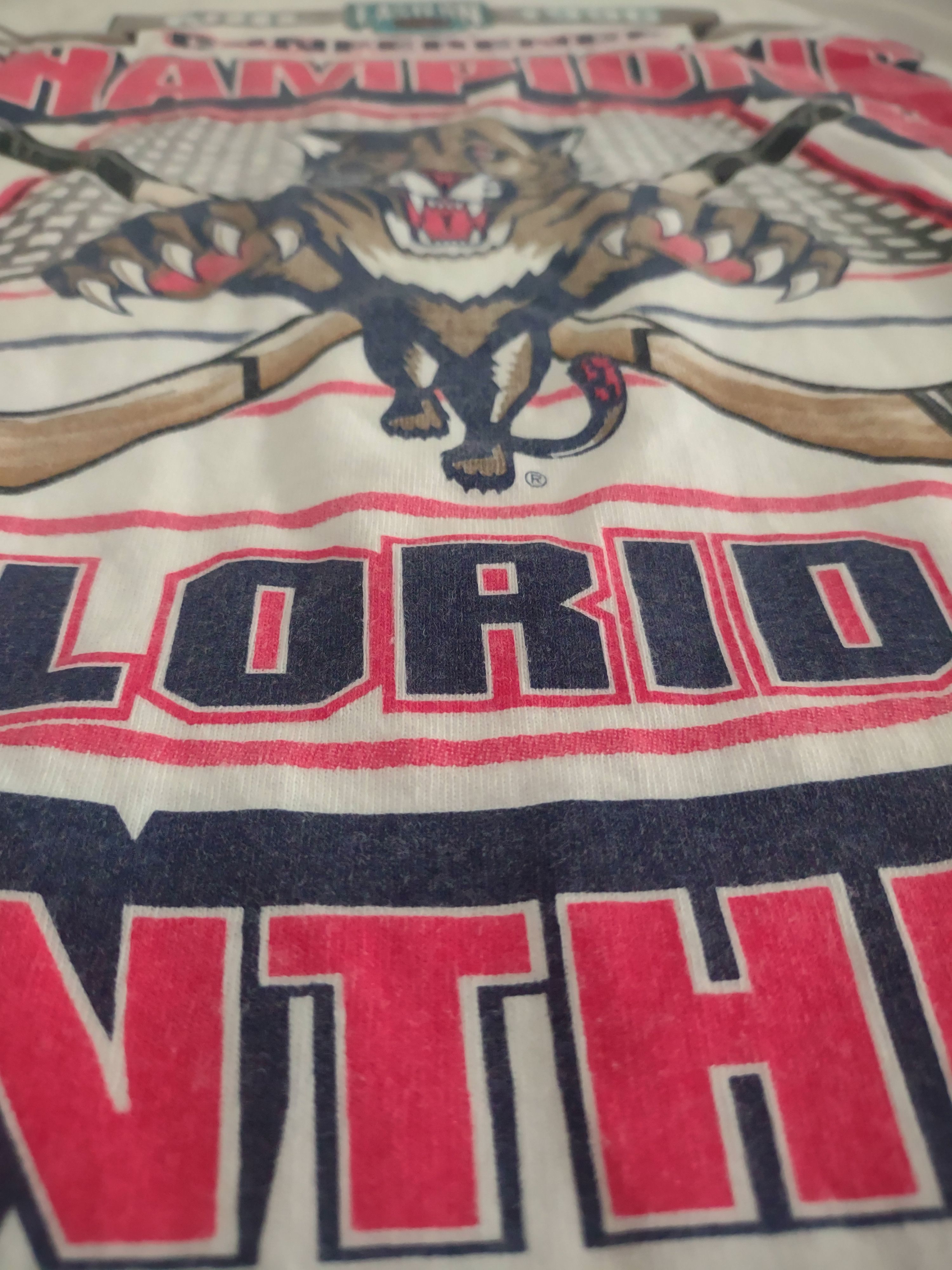 NHL × Starter × Vintage Vintage 90s Florida Panthers 96 ECF Single Stitched Tee Size US L / EU 52-54 / 3 - 6 Thumbnail