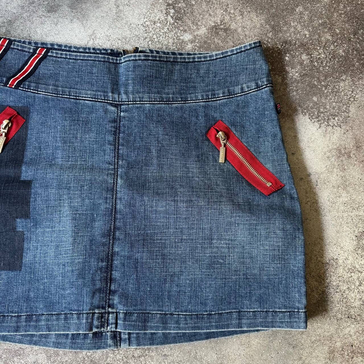 20471120 × Hysteric Glamour × Japanese Brand Y2K Super Sexy Vintage Denim Mini Skirt Size 30" / US 8 / IT 44 - 3 Thumbnail