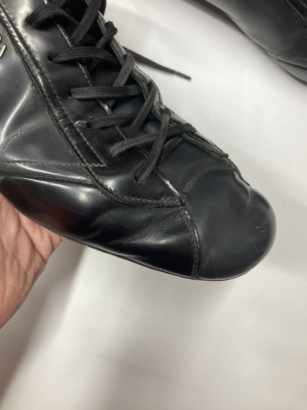 Prada Vintage Avant Garde Prada leather trainers Size US 7.5 / EU 40-41 - 4 Thumbnail