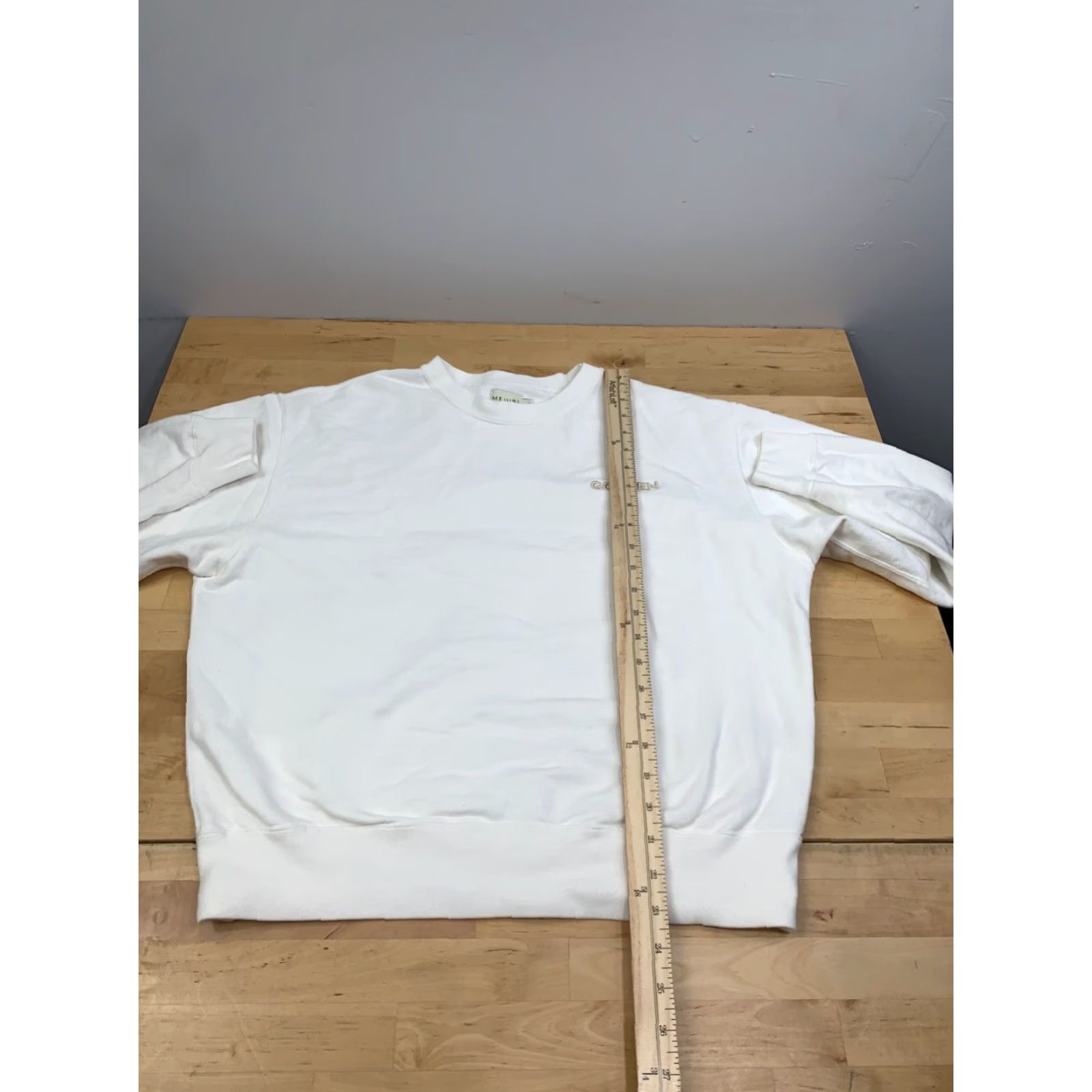mejuri Mejuri Sweatshirt Womens S White Casual Pullover Athleisure 12075 Size S / US 4 / IT 40 - 4 Thumbnail
