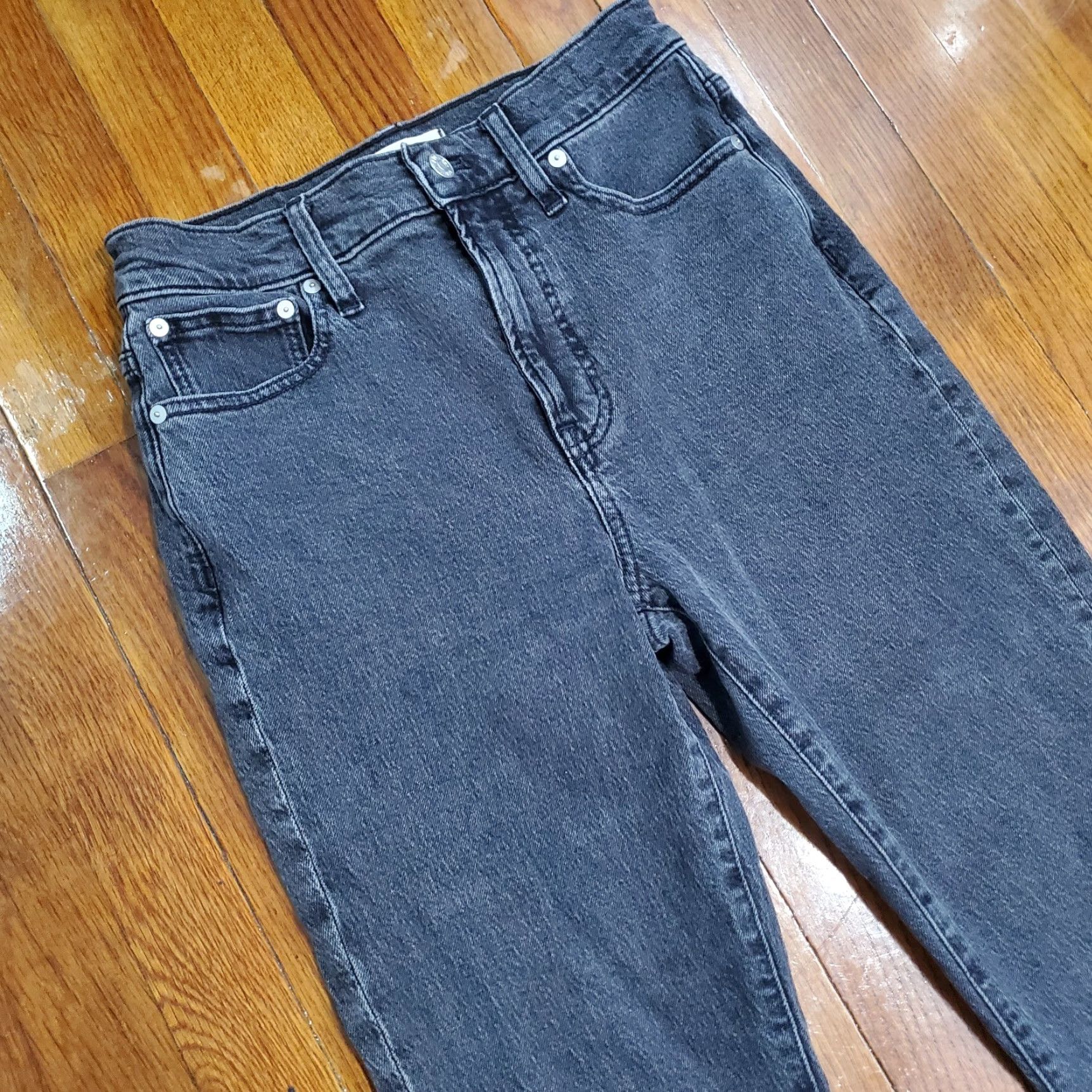 Madewell Madewell Jeans The Perfect Vintage Black Wash 26 Women's Regular 5-Pocket Denim Stretch Distressed Size 26" / US 2 / IT 38 - 6 Thumbnail