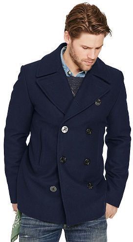 Denim & Supply Ralph Lauren Denim & Supply Ralph Lauren Wool-Blend Melton Pea Coat Size US M / EU 48-50 / 2 - 2 Thumbnail