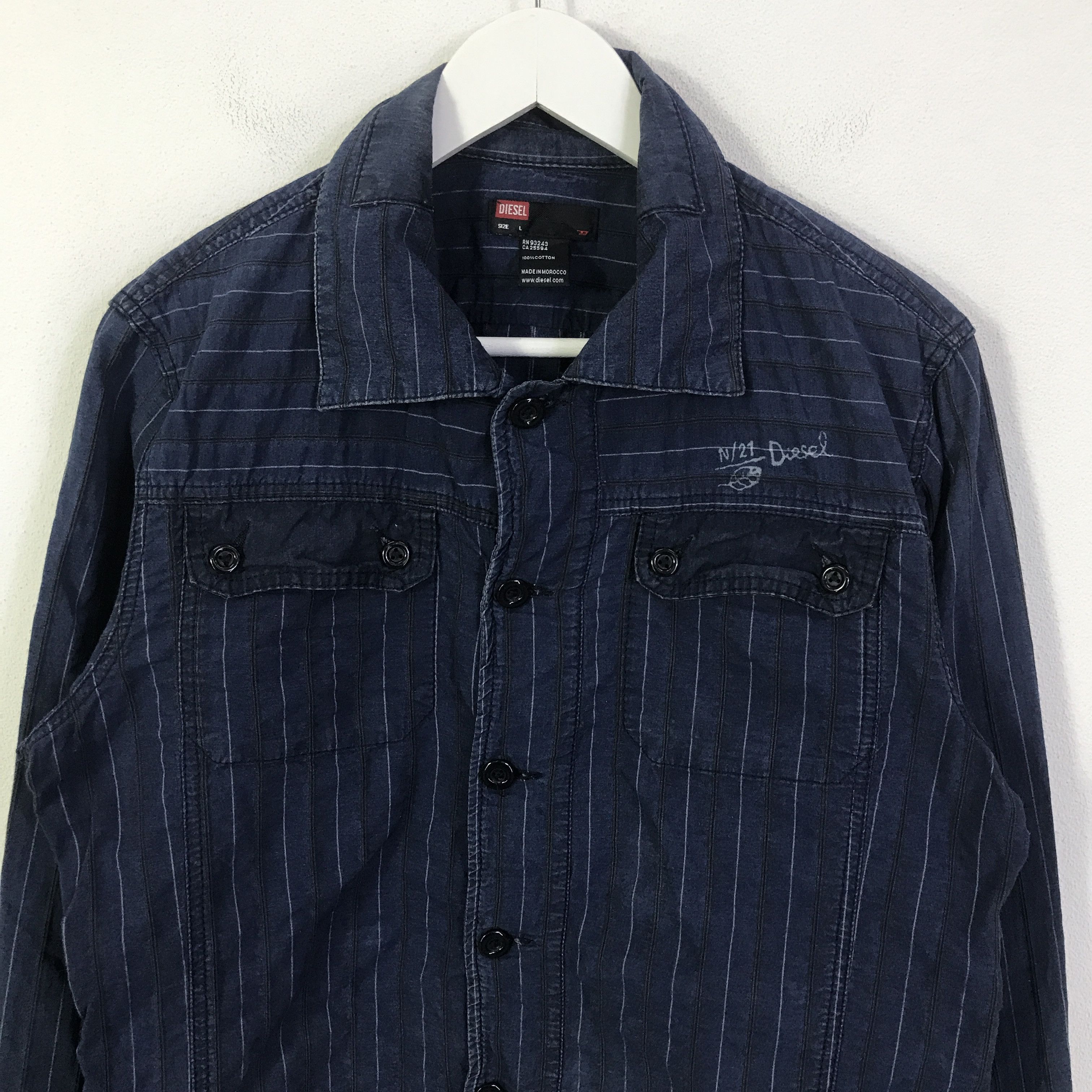 Diesel Diesel Indigo button ups jacket K125B8 Size US L / EU 52-54 / 3 - 2 Thumbnail