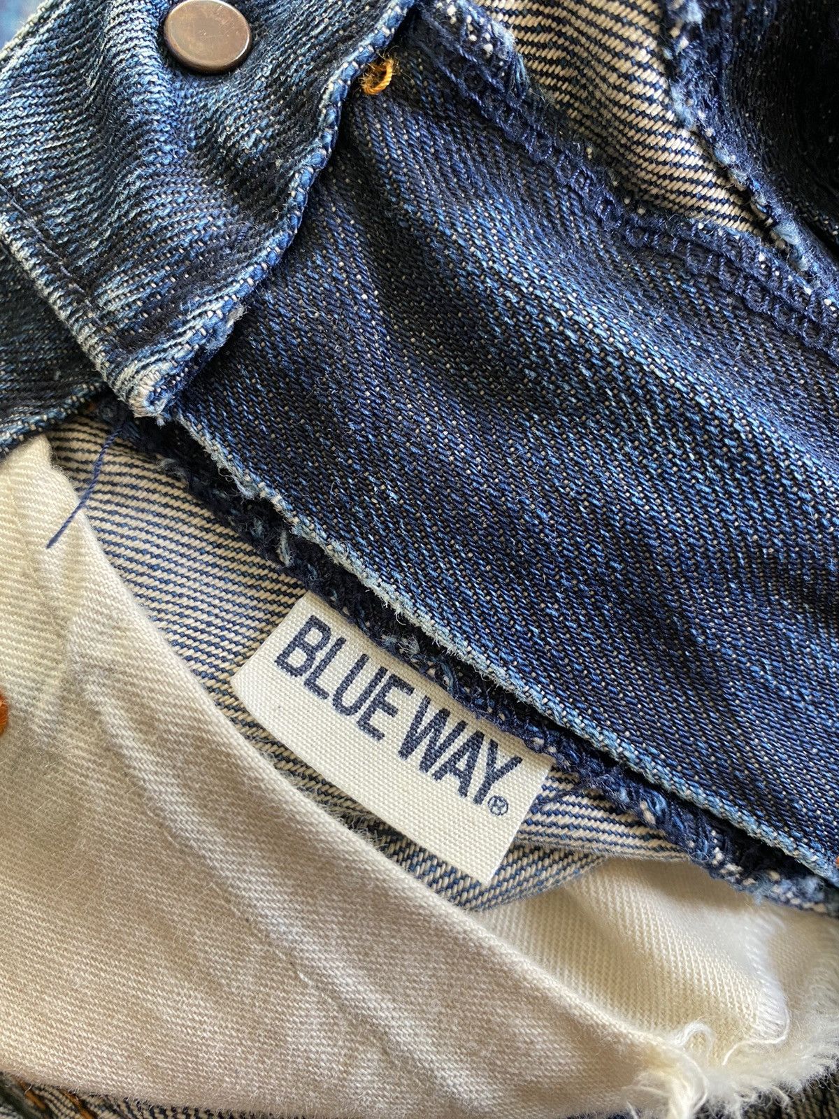 Japanese Brand × Vintage 🔥FLARE🔥Nippon Vintage Blue Way BW Distressed Jeans Size US 32 / EU 48 - 8 Thumbnail
