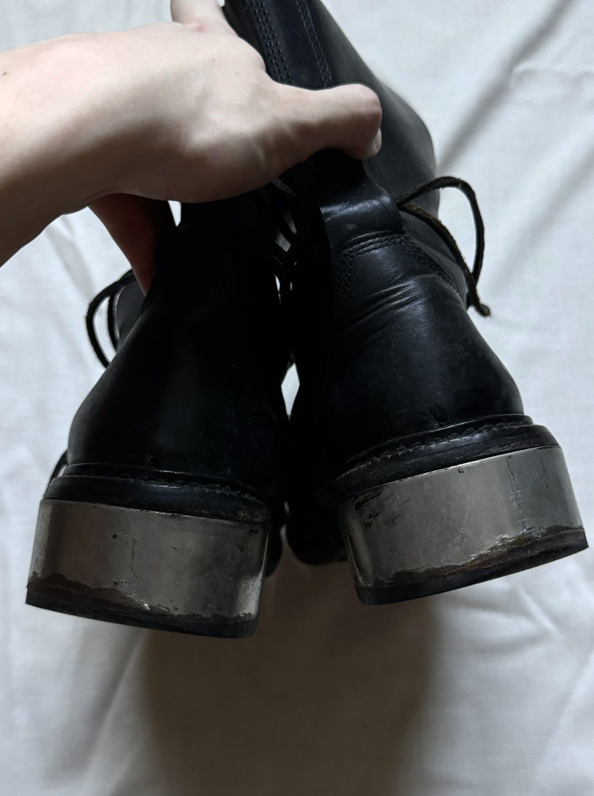 Dirk Bikkembergs Metal Lace-Through Heels Size US 8.5 / EU 41-42 - 5 Thumbnail