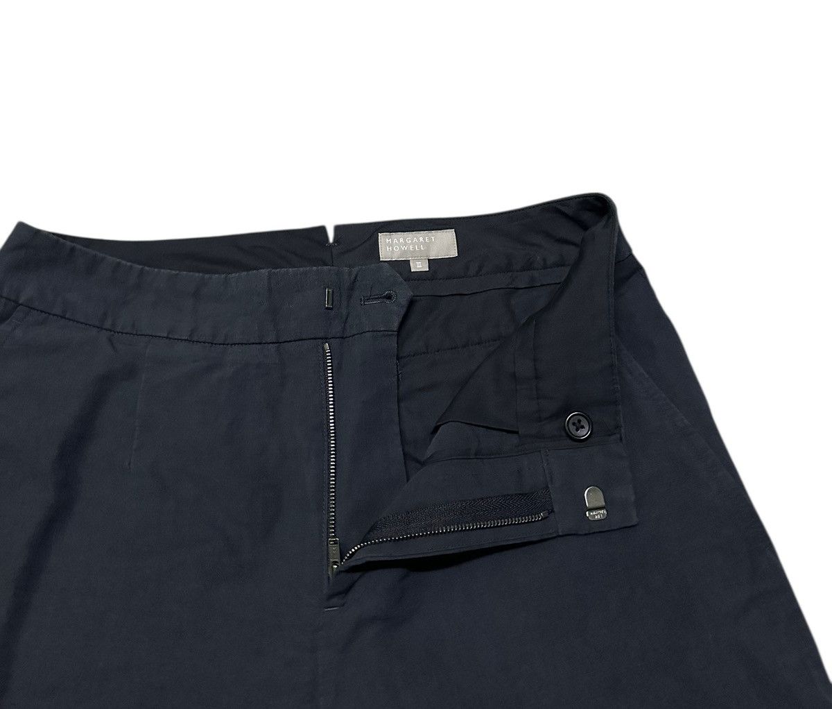 Margaret Howell Margaret howell Women's Linen Blend Crop Wide Pants in black Size 29" - 3 Thumbnail