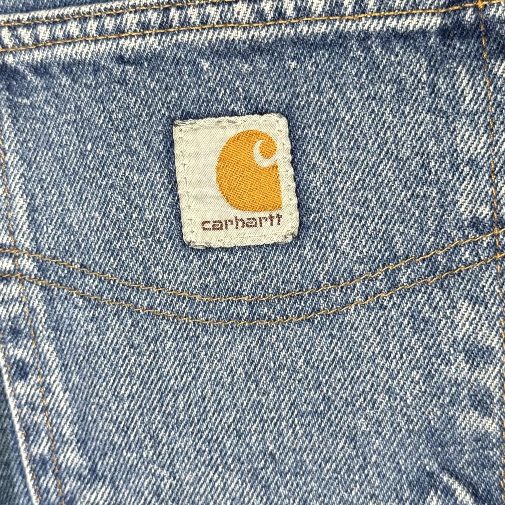 Carhartt VINTAGE Carhartt Jeans Mens 40x28 Blue Relaxed Fit Workwear Denim Pants 40x28 Mens Jeans Blue Carhartt Workwear Denim Jeans Mens Green? Size US 40 / EU 56 - 4 Thumbnail