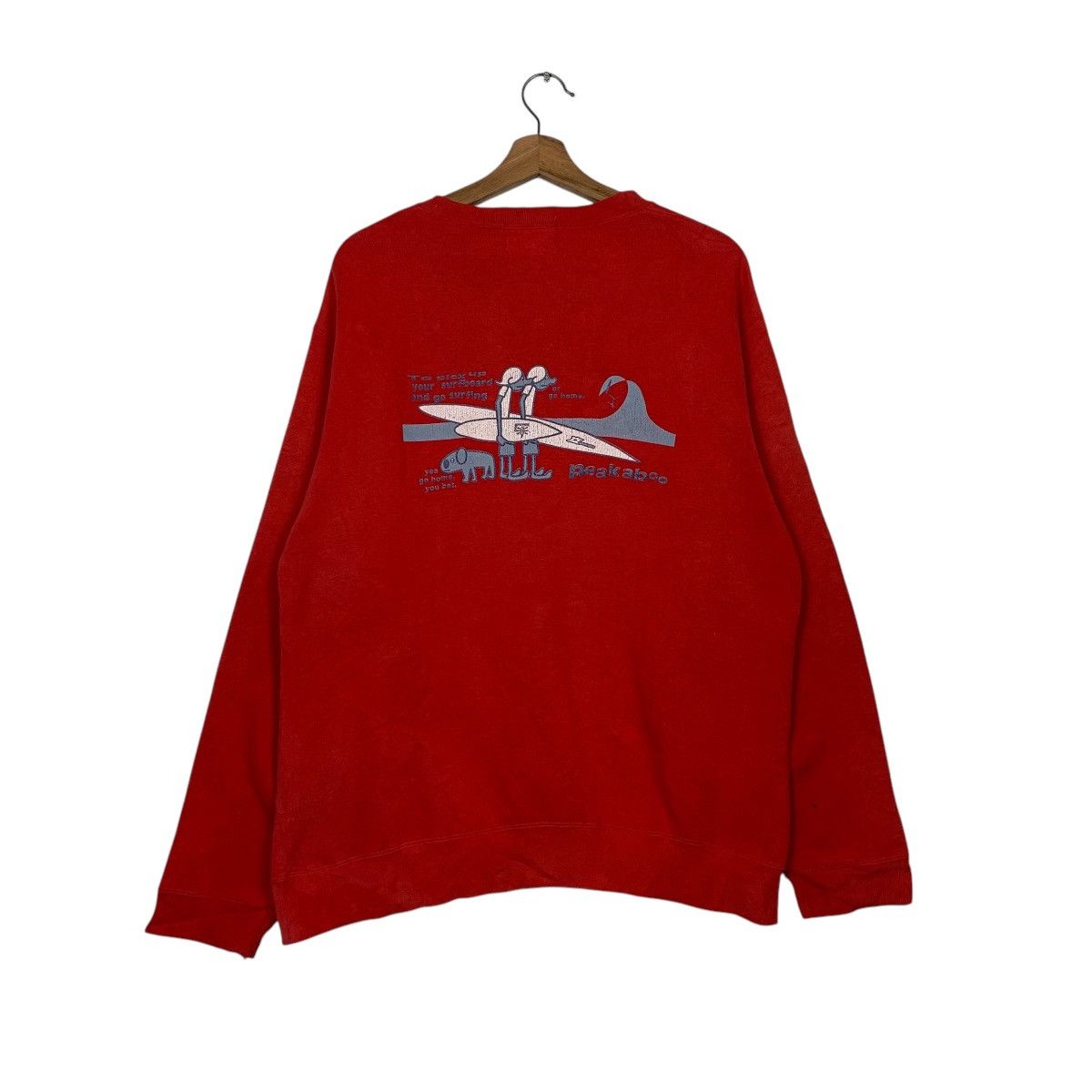 Japanese Brand Vintage Peakaboo Surf Wear Sweatshirt Size US L / EU 52-54 / 3 - 1 Thumbnail