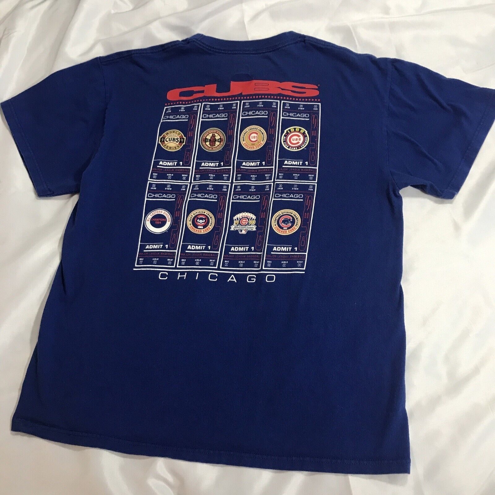 Majestic Majestic Chicago Cubs MLB Basebal Ticket Shirt Adult Large B Size US L / EU 52-54 / 3 - 6 Thumbnail