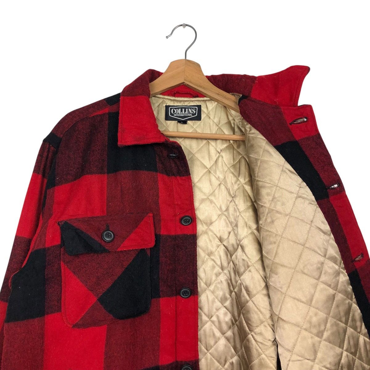 Japanese Brand 📌Vintage Wool Flannel Jacket Tartan Design Collins Size US L / EU 52-54 / 3 - 13 Thumbnail