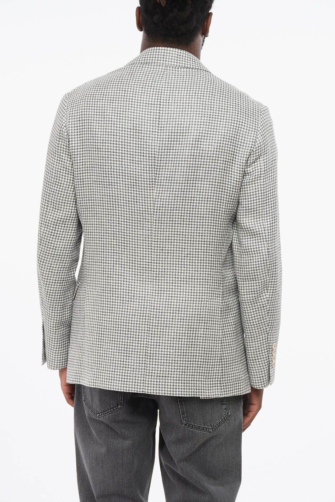 Brunello Cucinelli og1mm0725 Half-lined Linen Blend Blazer in Grey Size US XL / EU 56 / 4 - 2 Thumbnail