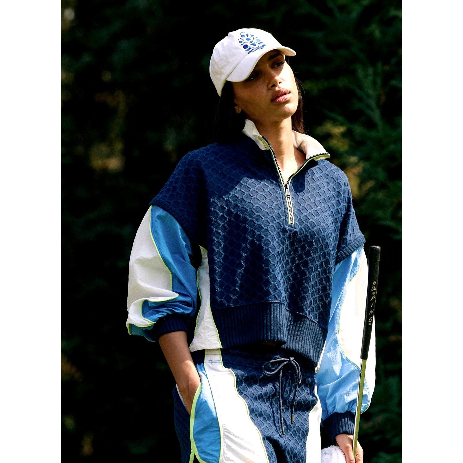 Free People Free People Full Count Convertible Sweatshirt Blue Combo M Size M / US 6-8 / IT 42-44 - 2 Thumbnail