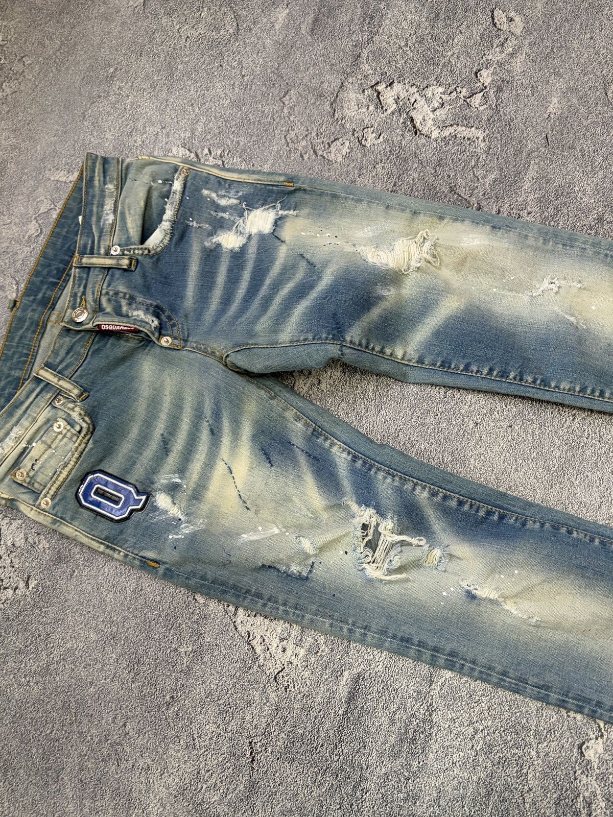 Dsquared2 Dsquared2 Women's Slim Distressed Jeans Blue 36 IT / 0 US Size 25" / US 0 / IT 36 - 12 Thumbnail