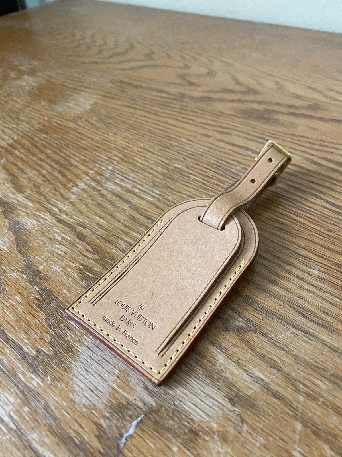 Louis Vuitton Louis Vuitton vachetta leather luggage ID tag name tag Size ONE SIZE - 2 Thumbnail