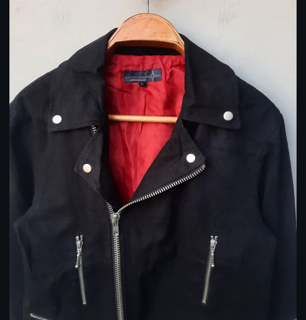 Japanese Brand 2000s Suggestion Asymmetric Vkei Gimmick Gyaruo Biker Ifsix Size US M / EU 48-50 / 2 - 2 Thumbnail