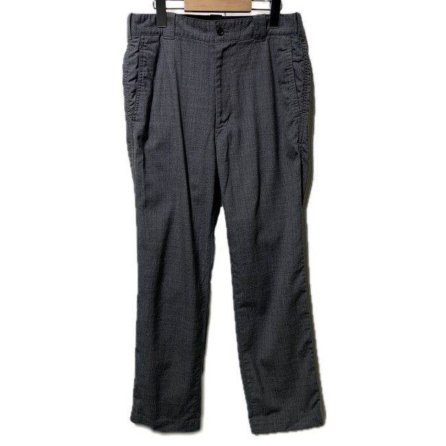 Casual Pants Slacks Wool Bottoms Plain Zip Fly Gray