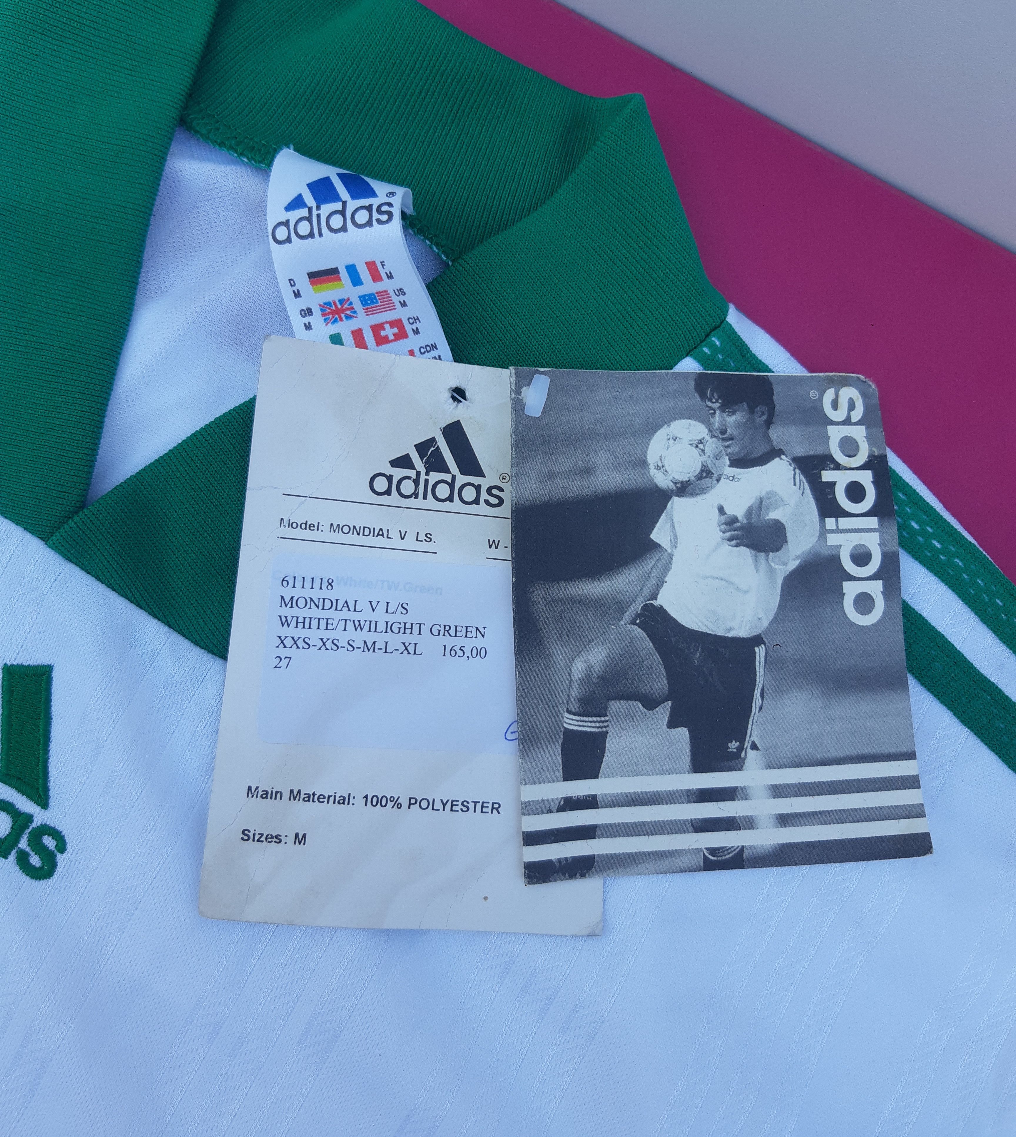 Adidas Vintage 90s ADIDAS Soccer Jersey Tunisia size M NWT Size US M / EU 48-50 / 2 - 4 Thumbnail