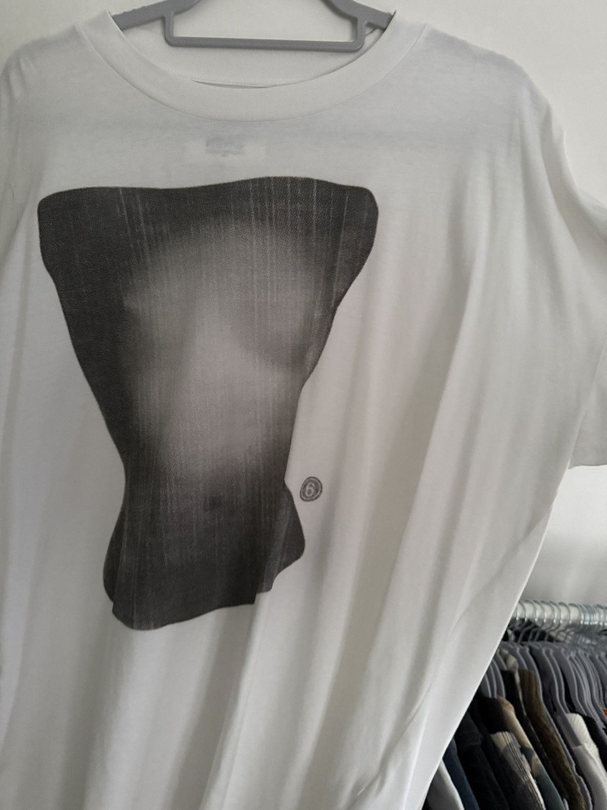 Maison Margiela MM6 Maison Margiela White Graphic Long Sleeve T-Shirt Size US M / EU 48-50 / 2 - 4 Thumbnail