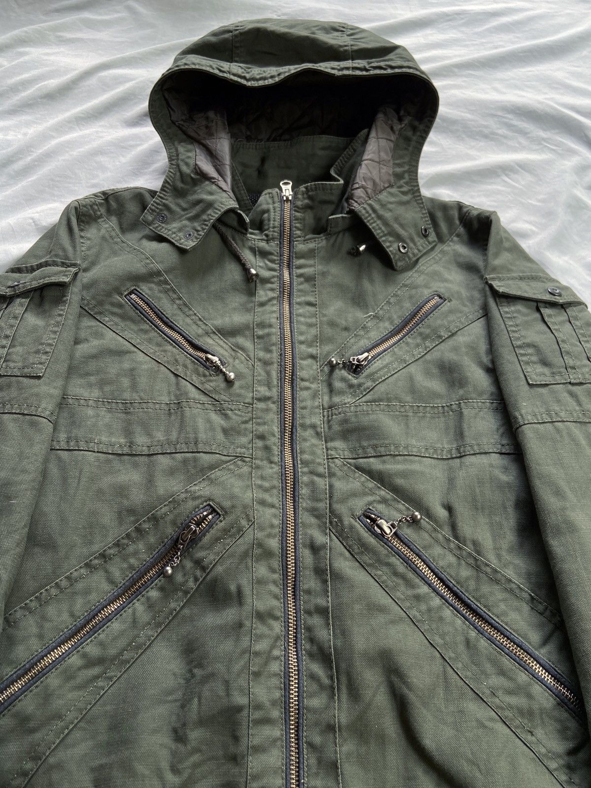 Japanese Brand HIDE AWAYS NICOLE ENGLAND FLAG DESIGN MULTI POCKET JACKET Size US M / EU 48-50 / 2 - 8 Thumbnail
