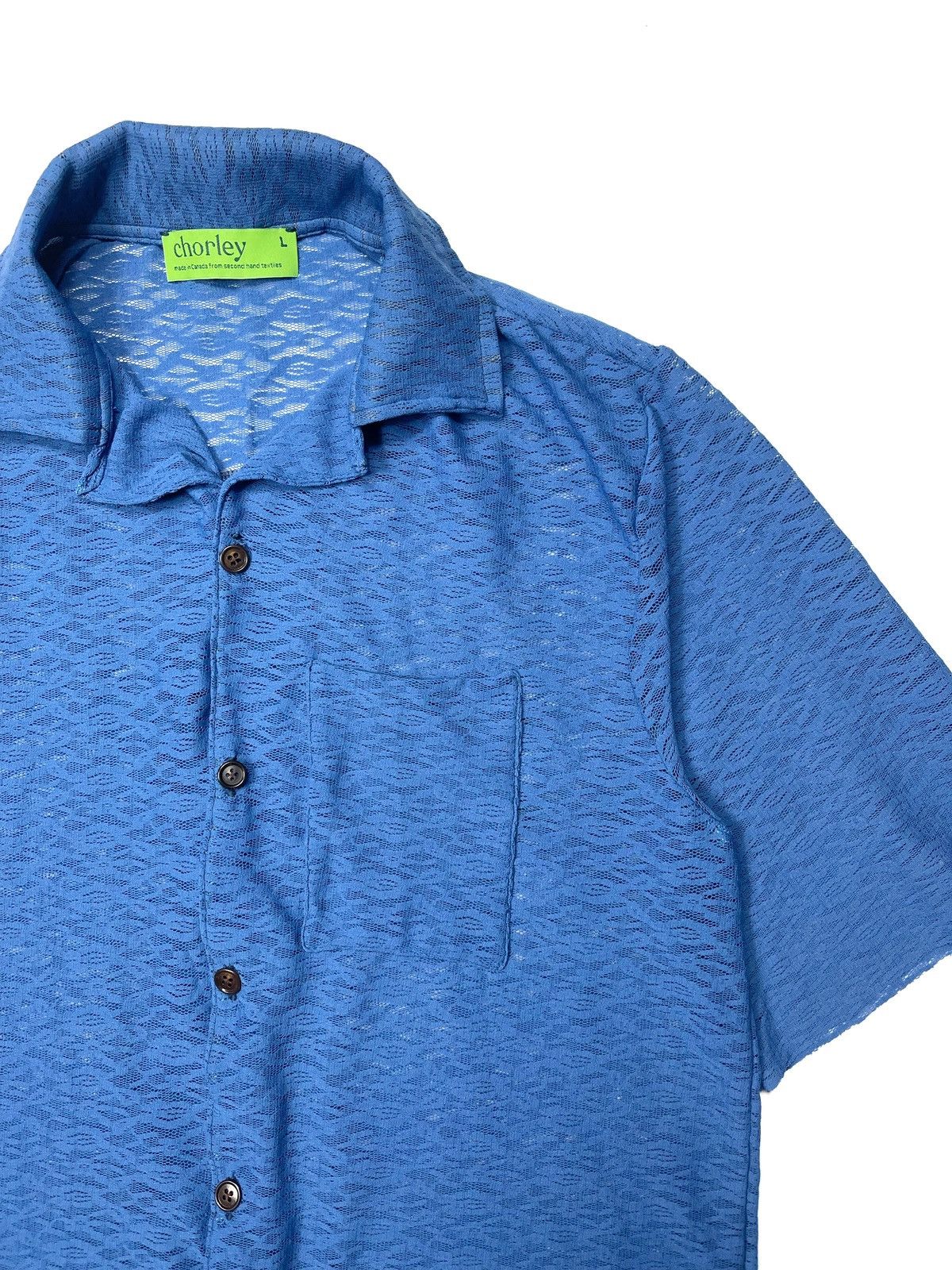 Chorley × Handmade Ss24 blue camo lace camp collar bowling shirt Size US L / EU 52-54 / 3 - 2 Thumbnail