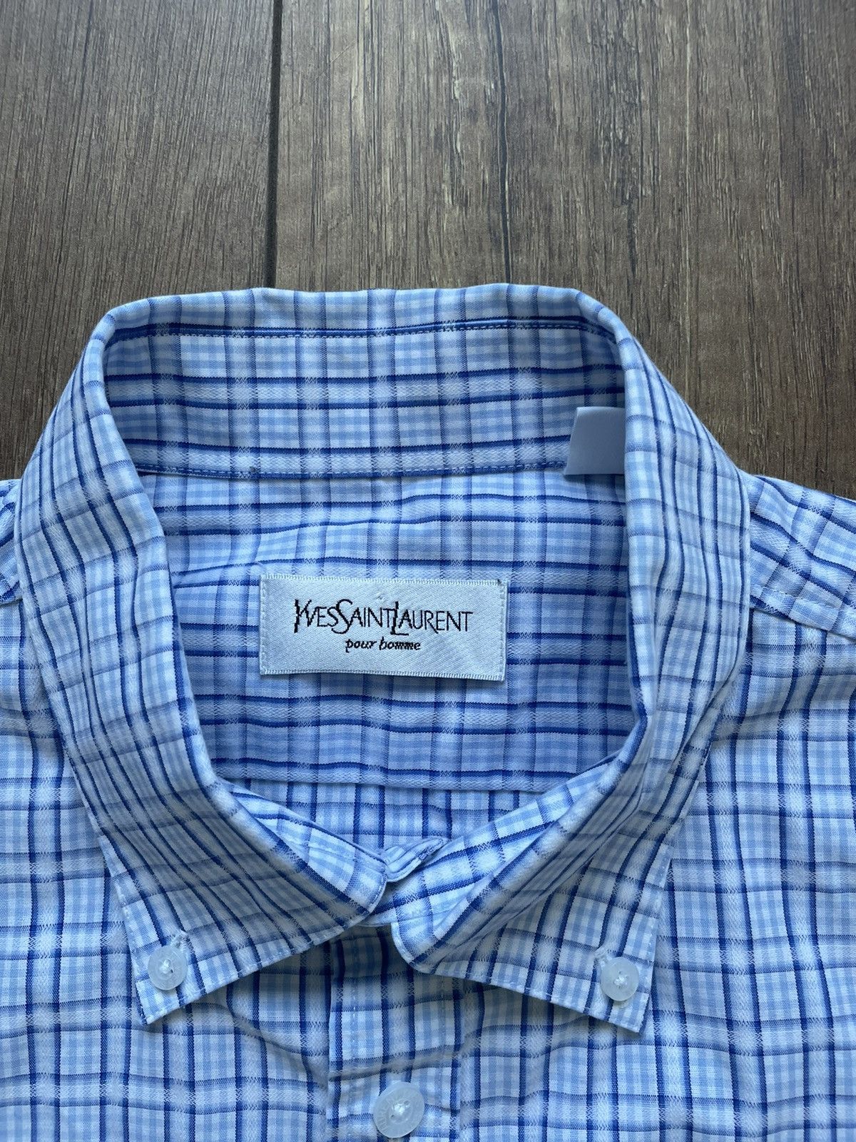 Vintage × Yves Saint Laurent Shirts Short Sleeve Yves Saint Laurent size L Size US L / EU 52-54 / 3 - 3 Thumbnail