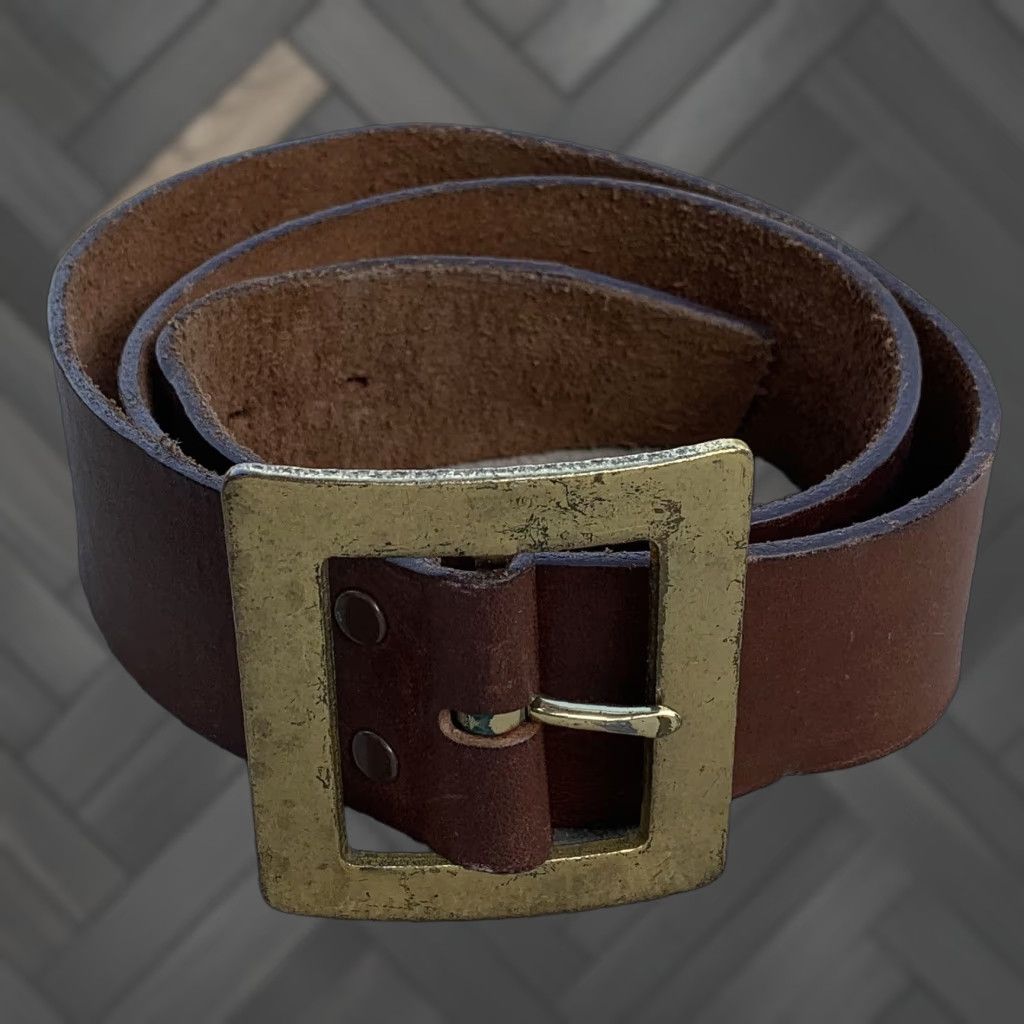 Vintage VINTAGE bench made Harness Cowhide Leather Belt Removable Buckle 35 or 36 Brown Adult Unisex Shirt/Hoodie/Belt? Size ONE SIZE - 1 Thumbnail