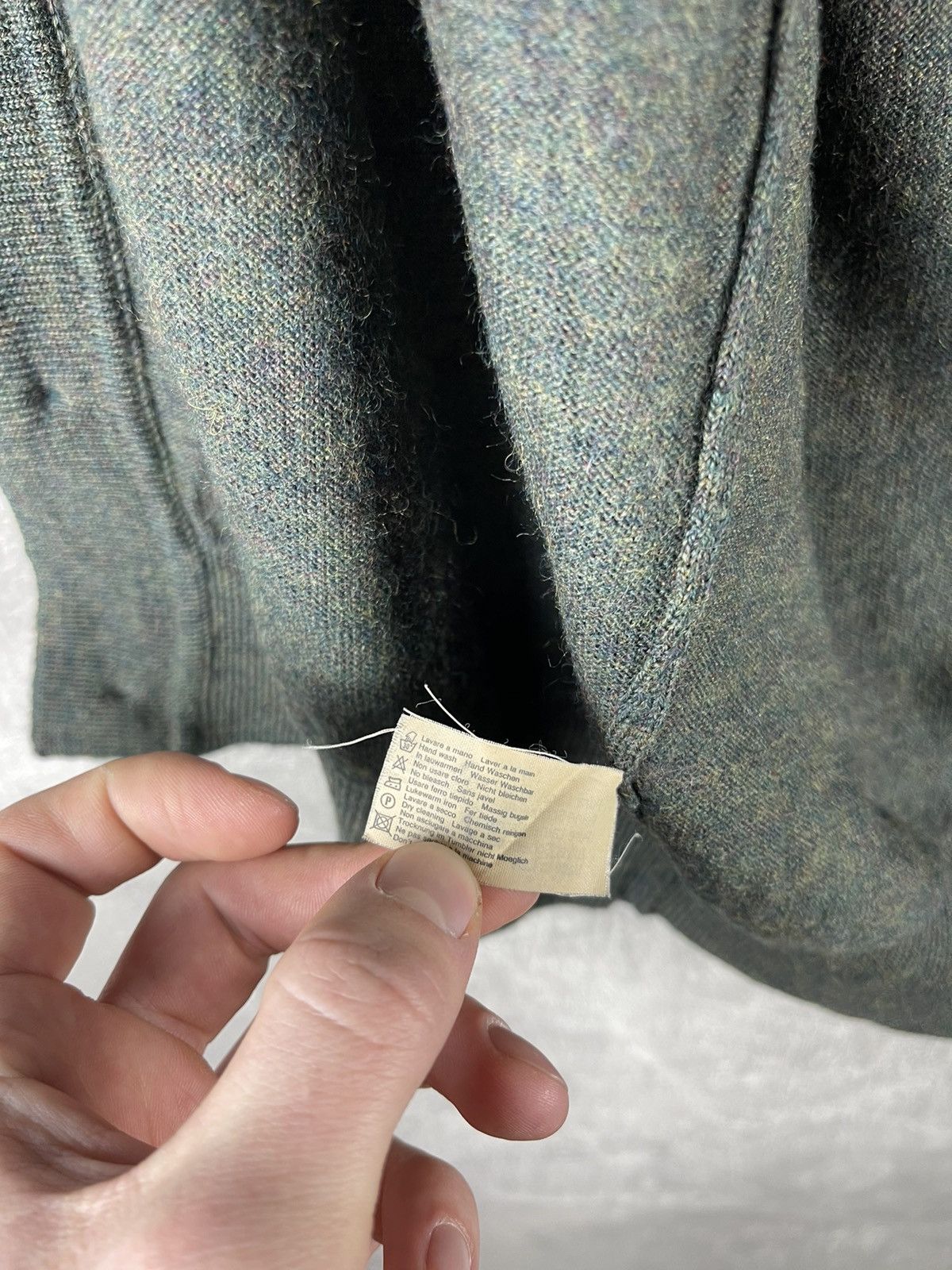 Yves Saint Laurent Yves Saint Laurent Tricots Vintage Wool Button Vest Green Size US XXL / EU 58 / 5 - 12 Thumbnail