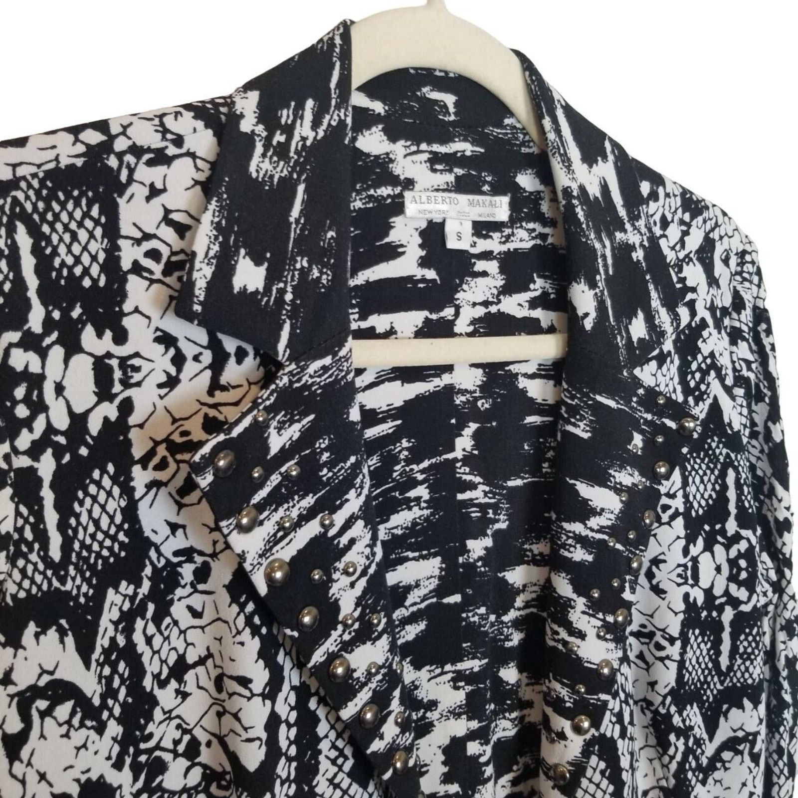 Alberto Alberto Makali Artsy Blazer Jacket Studded Abstract Size S Size S / US 4 / IT 40 - 4 Thumbnail