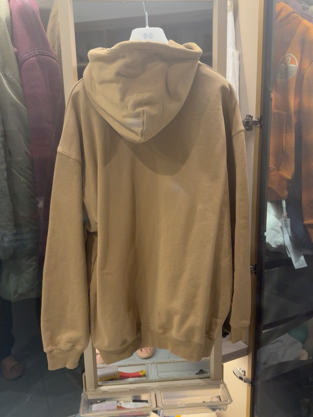 Balenciaga beige oversized hoodie with embroidered logo Size US XS / EU 42 / 0 - 2 Thumbnail