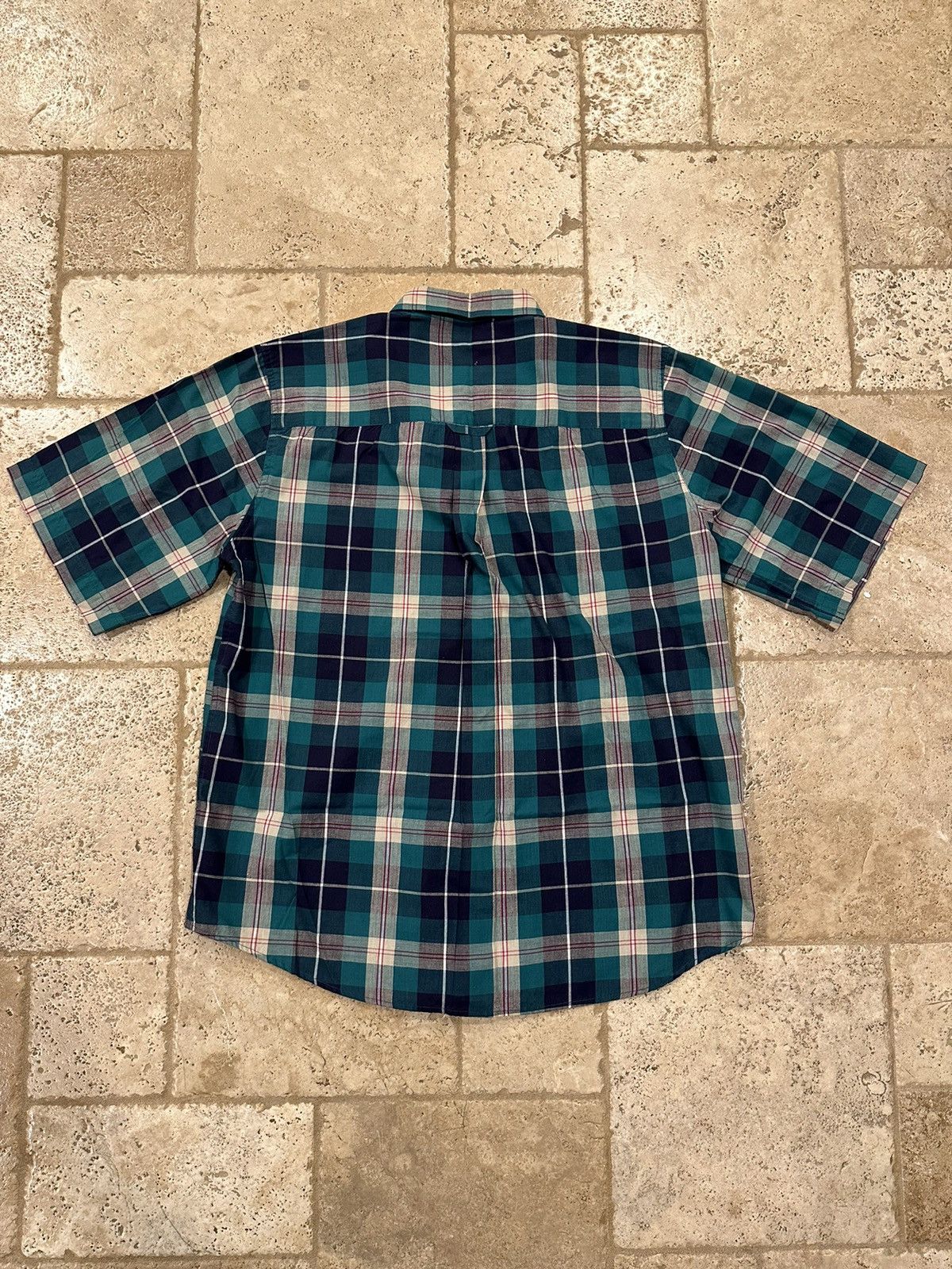 Vintage Vintage Knights of Round Table Plaid Green Button Up Shirt Size US L / EU 52-54 / 3 - 7 Thumbnail