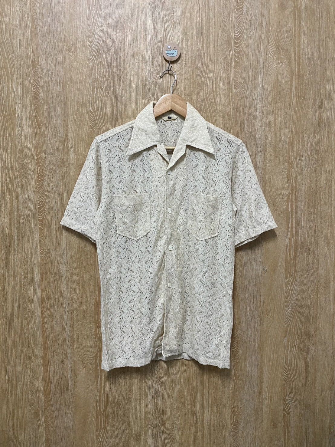 Handmade Vtg Lace Shirt Size US M / EU 48-50 / 2 - 1 Thumbnail
