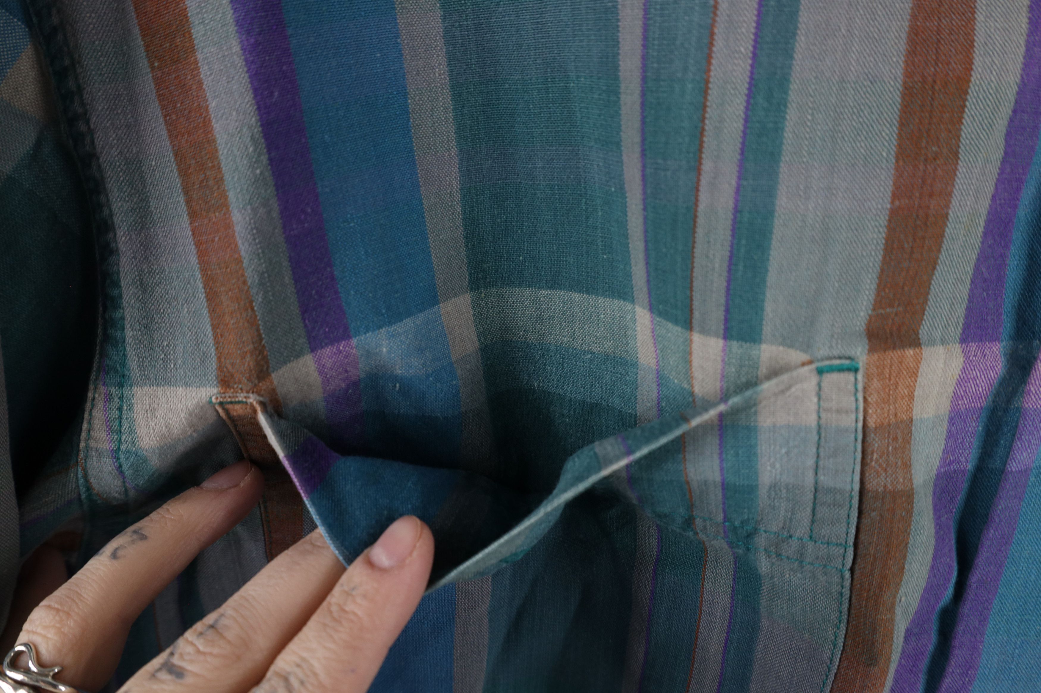 Vintage Vintage 90s Streetwear India Madras Plaid Button Shirt Size US M / EU 48-50 / 2 - 5 Thumbnail