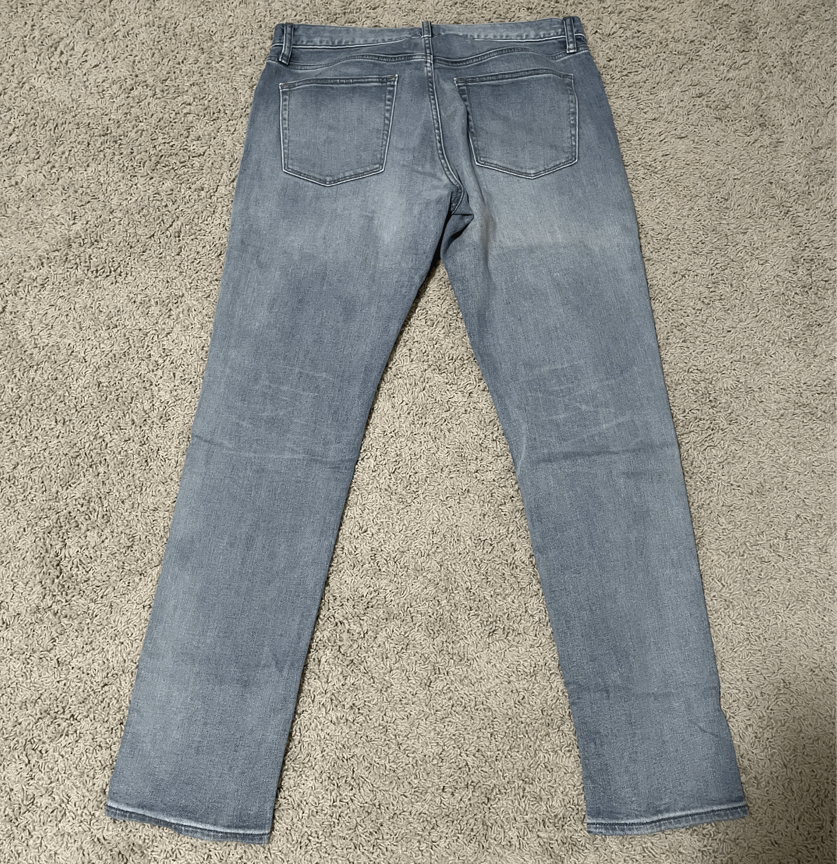 Uniqlo Uniqlo Light Blue Slim Straight Low Rise Kaihara Denim 35W Size US 35 - 2 Thumbnail