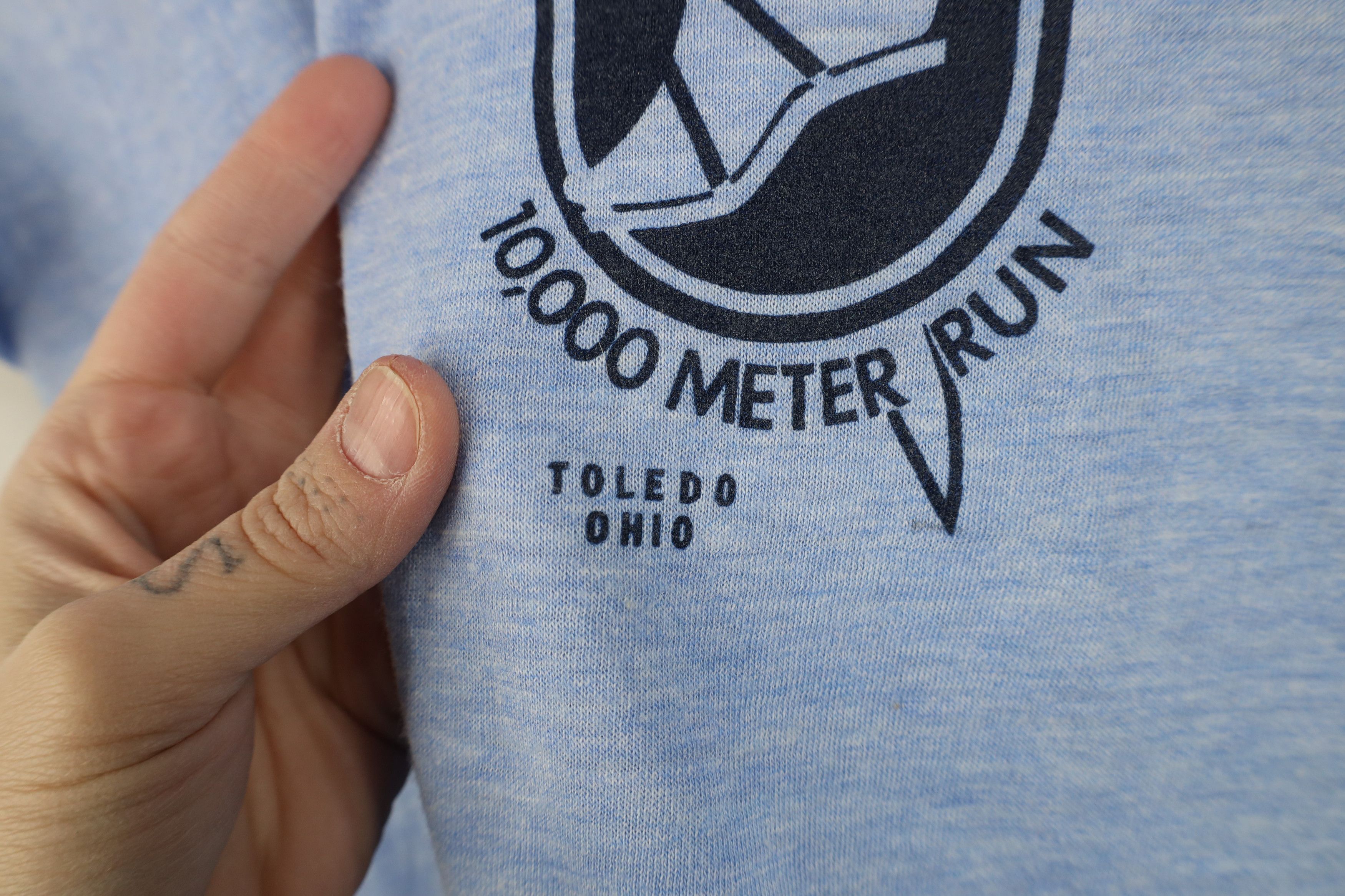 Vintage Vintage 70s Healthknit 10,000 Meter Run Ringer T-Shirt USA Size US XL / EU 56 / 4 - 5 Thumbnail