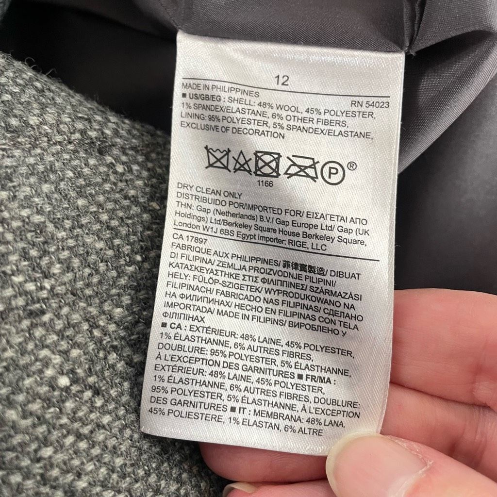 Banana Republic Banana Republic Wool H*cking Jacket Grey Tweed Blazer $170 12 Size XL / US 12-14 / IT 48-50 - 11 Thumbnail