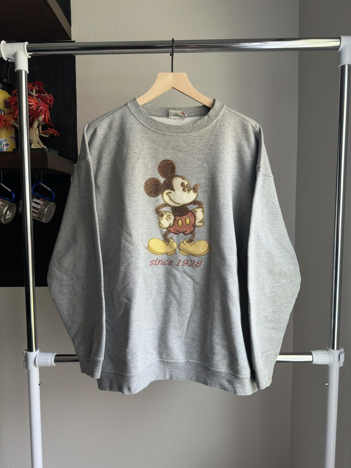 Disney Vintage Disney Mickey Mouse Puff Print Crewneck Grey Size US M / EU 48-50 / 2 - 1 Thumbnail