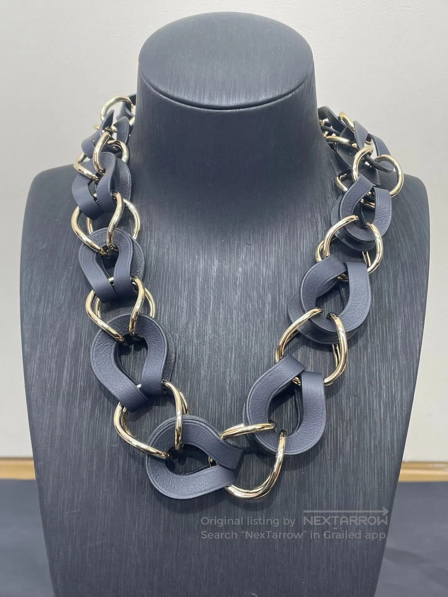 Hermes Hermes Leather Chain Necklace. Size ONE SIZE - 4 Thumbnail