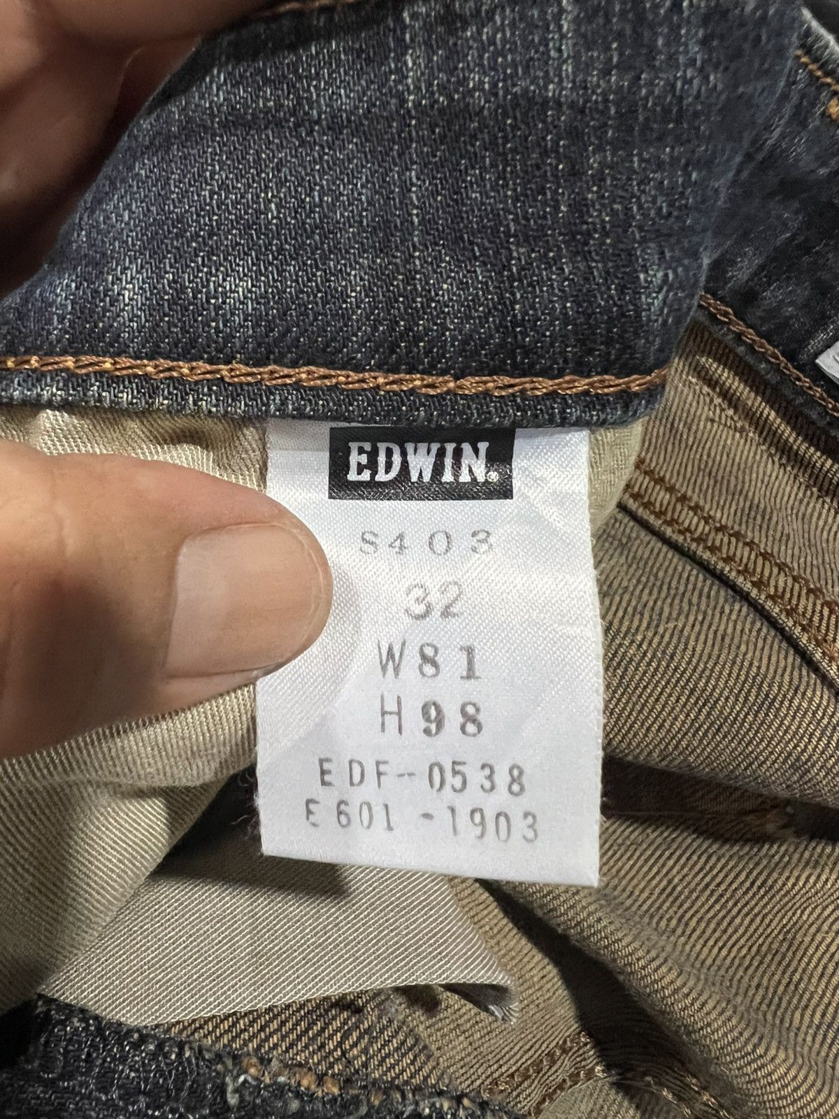 Edwin 🔥Vintage Edwin S403 Distressed Denim Size US 32 / EU 48 - 18 Thumbnail