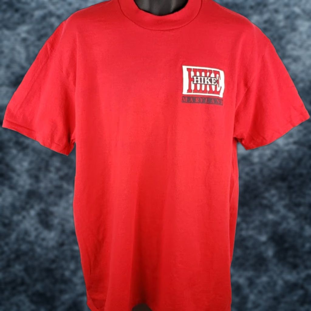 Vintage VINTAGE Stedman Hike Maryland T Shirt Mens XL Red 90s Backpacking Made In USA Shirt Mens XL Red 90s Hiking Mountain Outdoors Size US XL / EU 56 / 4 - 1 Thumbnail
