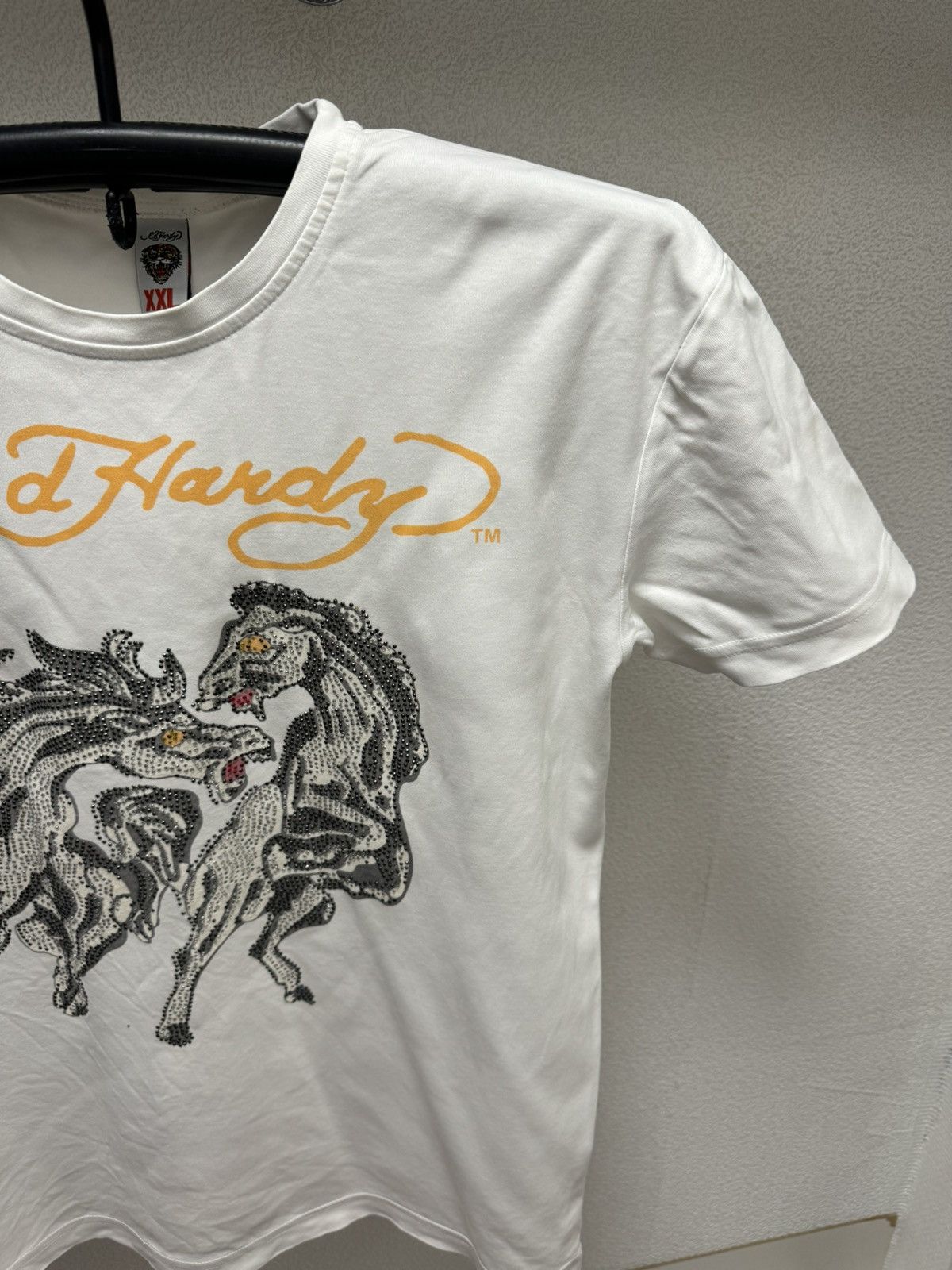 Ed Hardy Ed hardy by christian audigier white t-shirt XXL 2xl Size US XXL / EU 58 / 5 - 3 Thumbnail