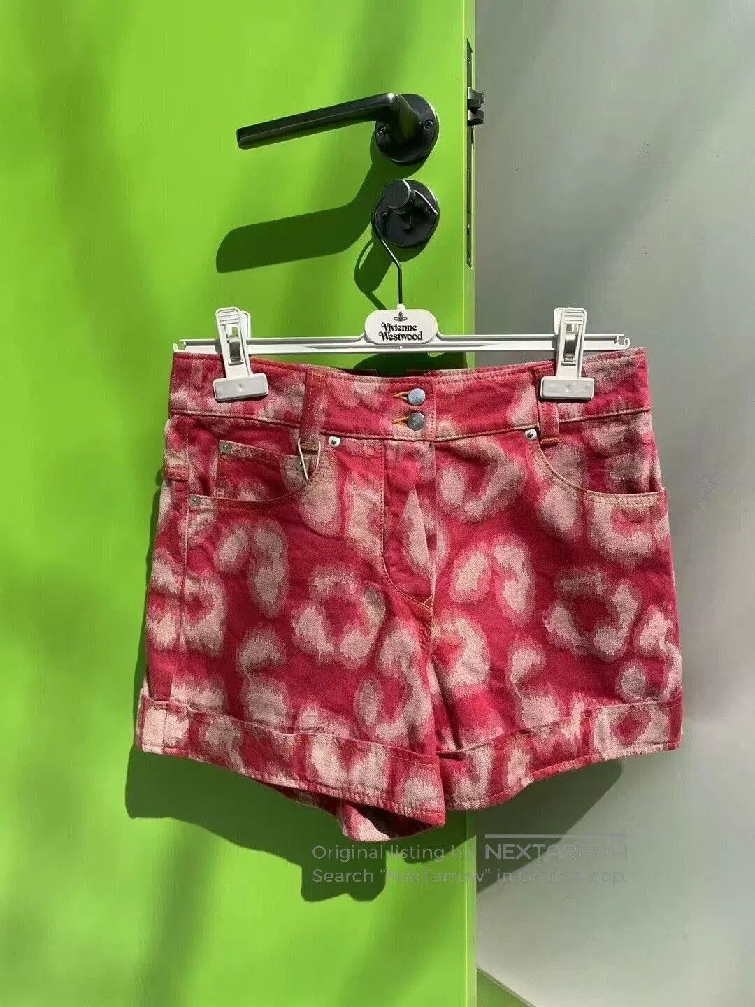 Vivienne Westwood Vivienne Westwood Saturn Pink Leopard Shorts. Size 22" - 1 Thumbnail