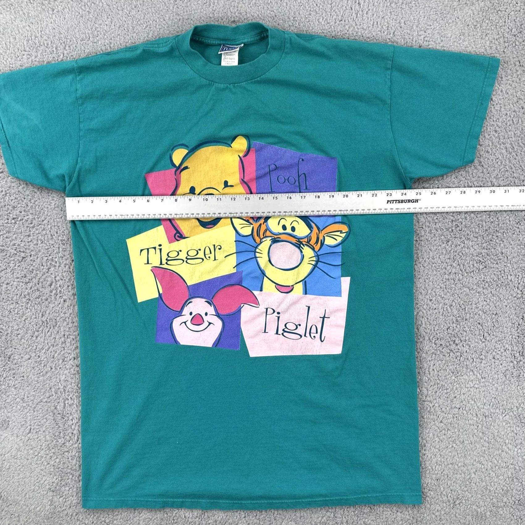 Vintage VINTAGE Pooh Graphic Tee Unisex One Size Fits Most Green 1990s Pooh Tiger Piglet Short Sleeve Men Size US M / EU 48-50 / 2 - 7 Thumbnail