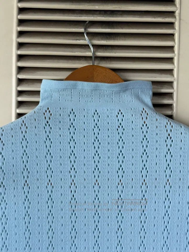 Fendi Fendi Women's Romper, Light Blue Openwork Knit Design Size M / US 6-8 / IT 42-44 - 3 Thumbnail