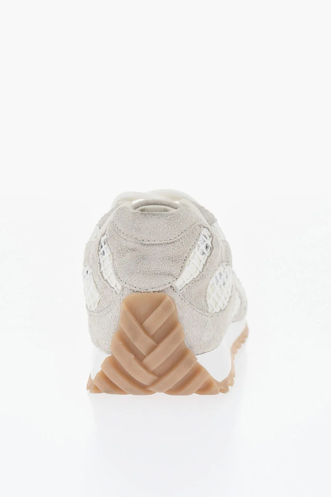 Bottega Veneta og1mm0426 Suede Low-Top Sneakers in Beige Size US 9 / EU 42 - 3 Thumbnail