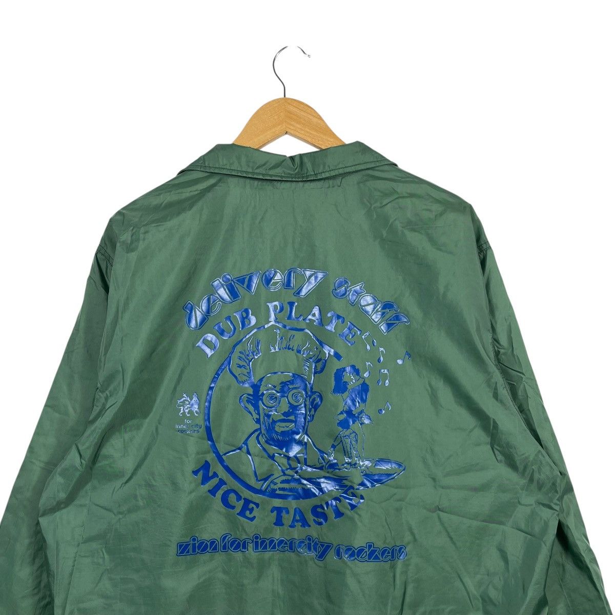 Vintage Zion Dub Plate Nice Tasty Delivery Staff Coach Jacket Green Size US L / EU 52-54 / 3 - 5 Thumbnail