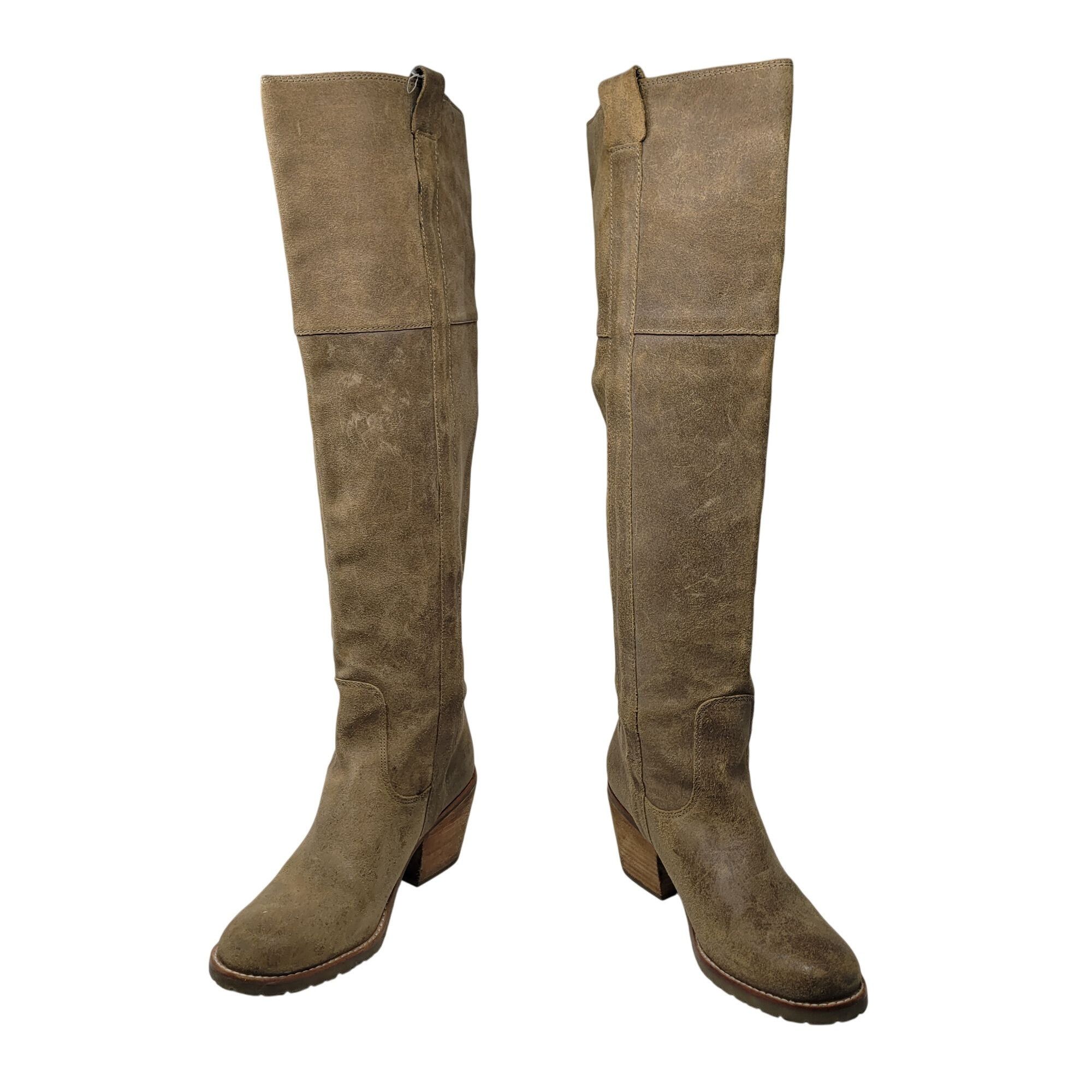 Other Report Belzer Over Knee Tan Suede Leather Boots Sz 7.5 Distr Size US 7.5 / IT 37.5 - 11 Thumbnail