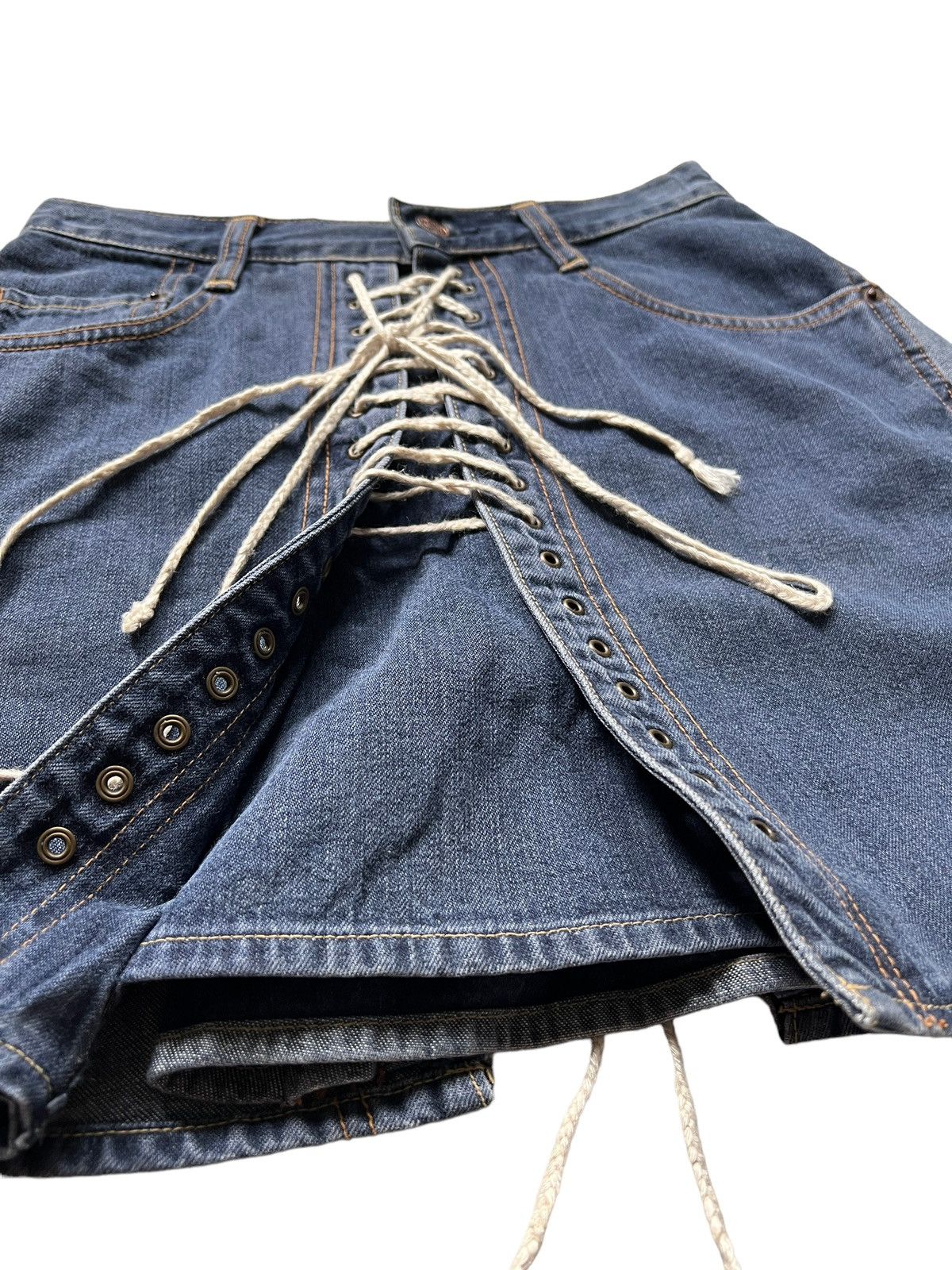 Hysteric Glamour Vintage Hysteric Glamour Kinky Lace Up Denim Skirt Size 26" / US 2 / IT 38 - 6 Thumbnail